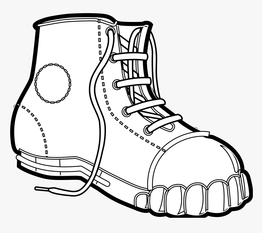 Boot Clipart - Shoe Clipart Black And White, HD Png Download, Free Download