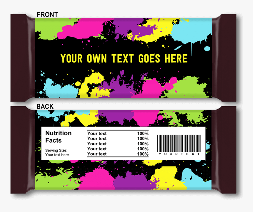 Clip Art Birthday Nutrition Facts Label Clipart - Diy Hersheys Candy Bar Wrapper, HD Png Download, Free Download