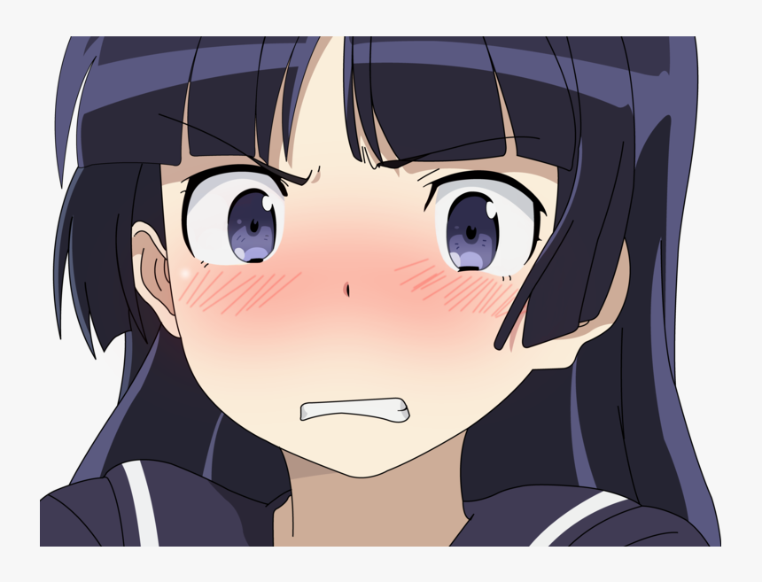  Angry  Blushing Anime  Face HD Png Download kindpng