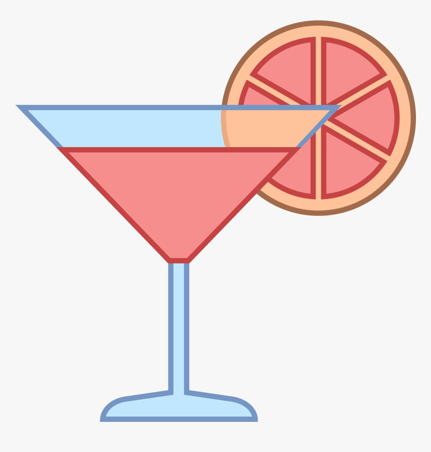 Cocktail Juice Pink Lady Clip Art - Пиктограмма Коктейль Png, Transparent Png, Free Download