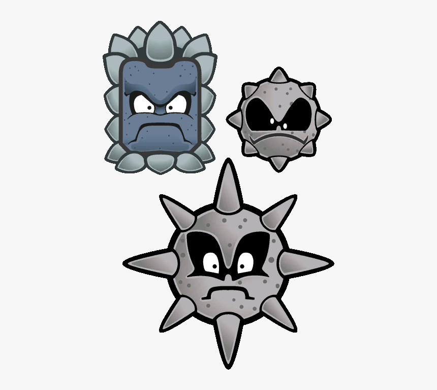 Transparent Thwomp Png - Super Paper Mario Creatures, Png Download, Free Download