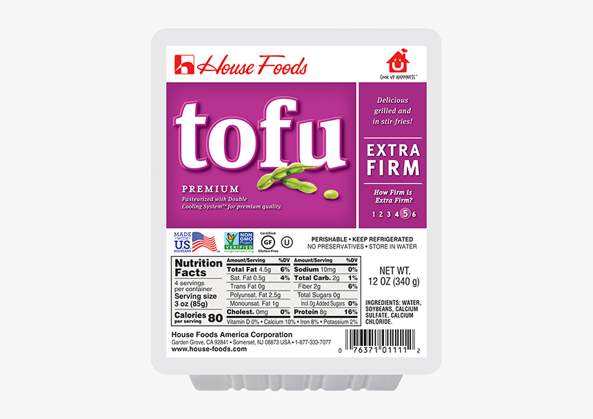 Premium Tofu Extra Firm 12oz - House Foods Extra Firm Tofu, HD Png Download, Free Download