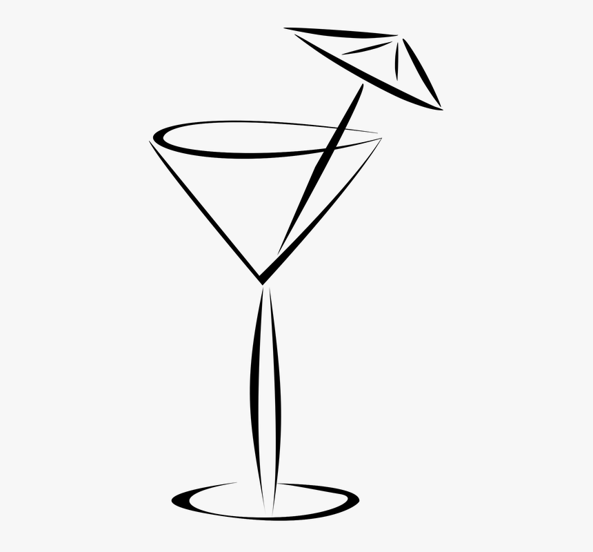 Cocktail Black And White, HD Png Download, Free Download