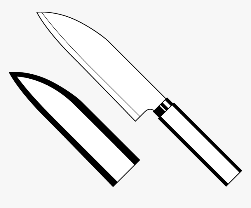 Knife Clipart In Black And White, HD Png Download, Free Download