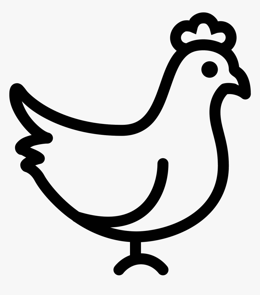 Transparent Rooster Clipart - Chicken Icon Vector Png, Png Download, Free Download