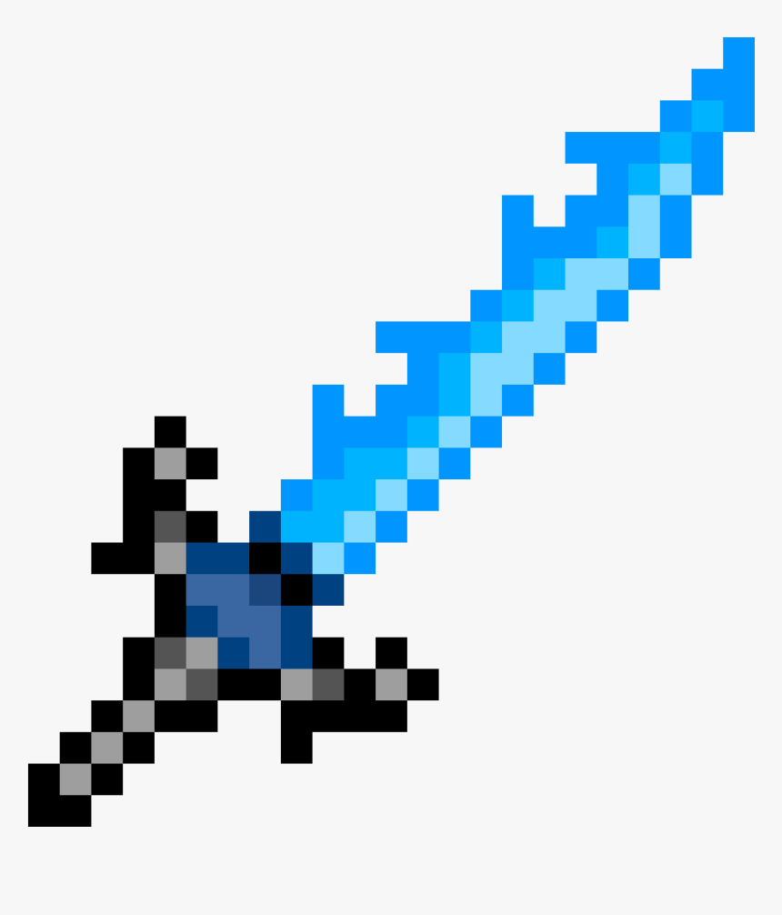 Clip Art Diamond Terraria - Fire Sword Pixel Art, HD Png Download, Free Download