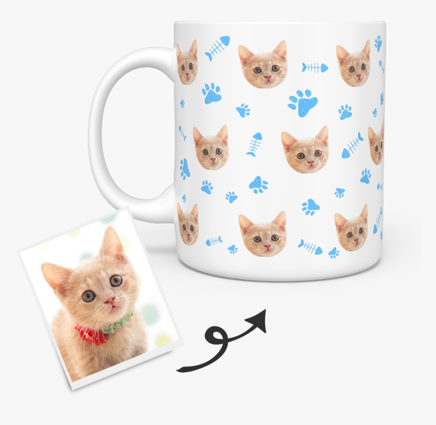 Transparent Cat Chasing Mouse Clipart - Personalized Dog Mug, HD Png Download, Free Download