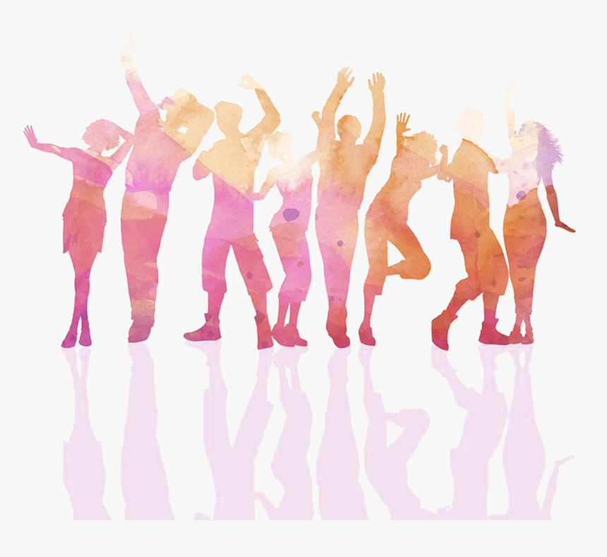 Transparent Crowd Of People Clipart - Watercolor Dancing People, HD Png Download, Free Download