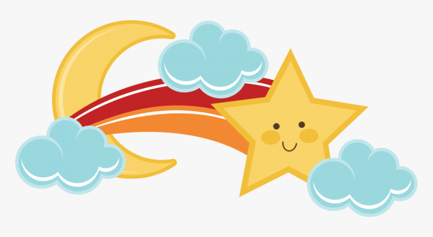 Large Cute Shooting Star - Shooting Star Cute Clipart, HD Png Download, Free Download