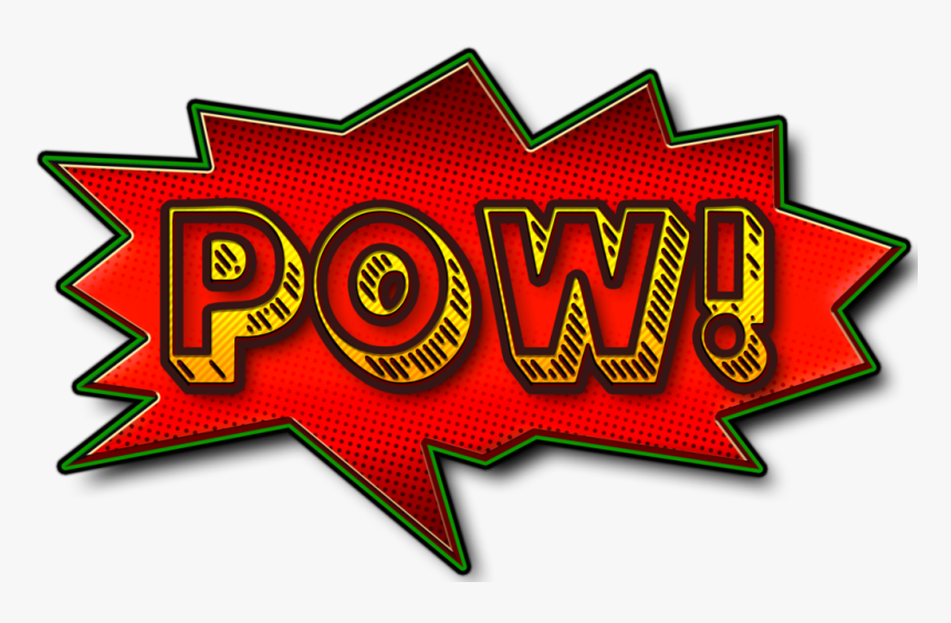 Comic Book Pow Png Clip Art Transparent Library - Label, Png Download, Free Download