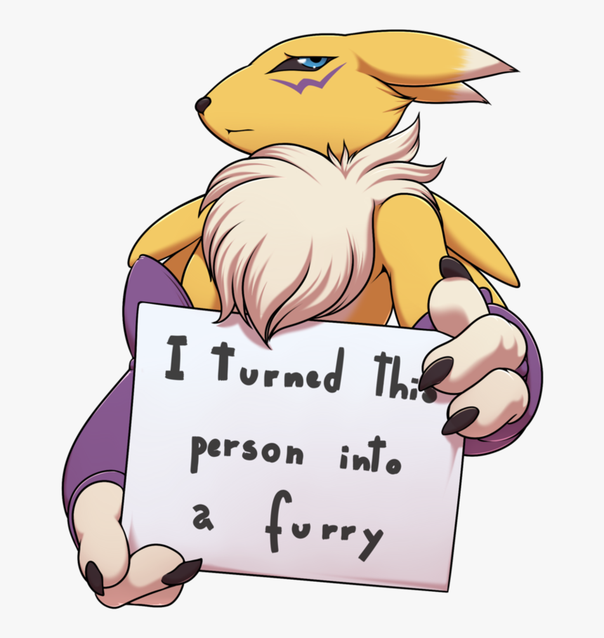 Freckles Renamon Shame - Renamon I Turned This Person Into A Furry, HD Png Download, Free Download