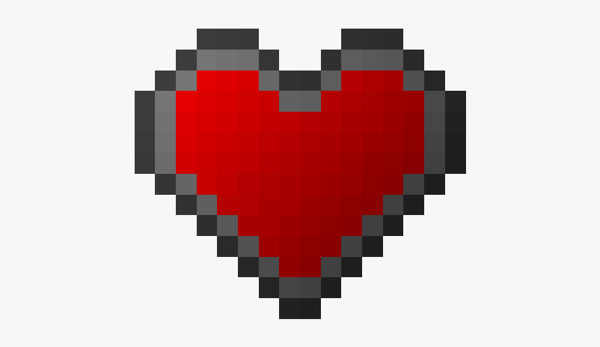 Minecraft Heart Png - 8 Bit Heart Png, Transparent Png, Free Download