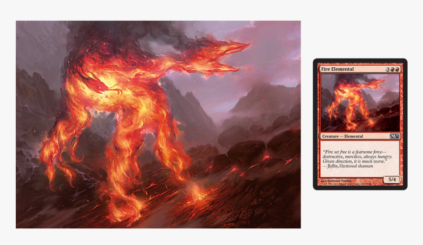 Transparent Magic The Gathering Png - Magic The Gathering Fire Elemental, Png Download, Free Download