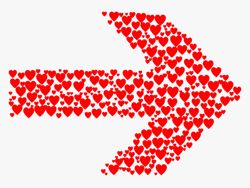 Hearts Arrow Transparent Png - Right Arrow With Hearts, Png Download, Free Download