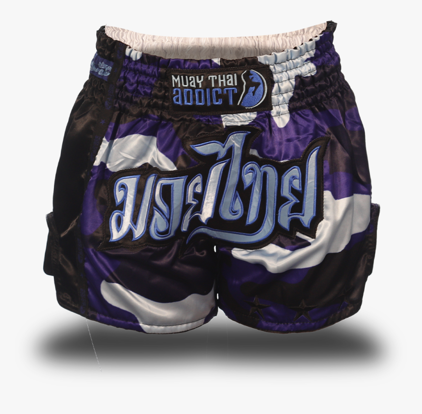 Blue Camo Single Panel Stars Muay Thai Shorts - Board Short, HD Png Download, Free Download