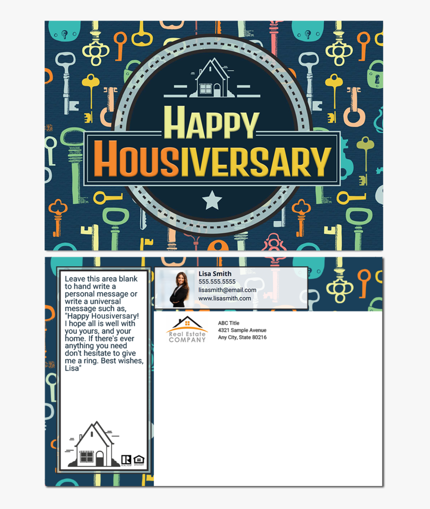 Real Estate Postcard - Happy Housiversary Cards, HD Png Download, Free Download