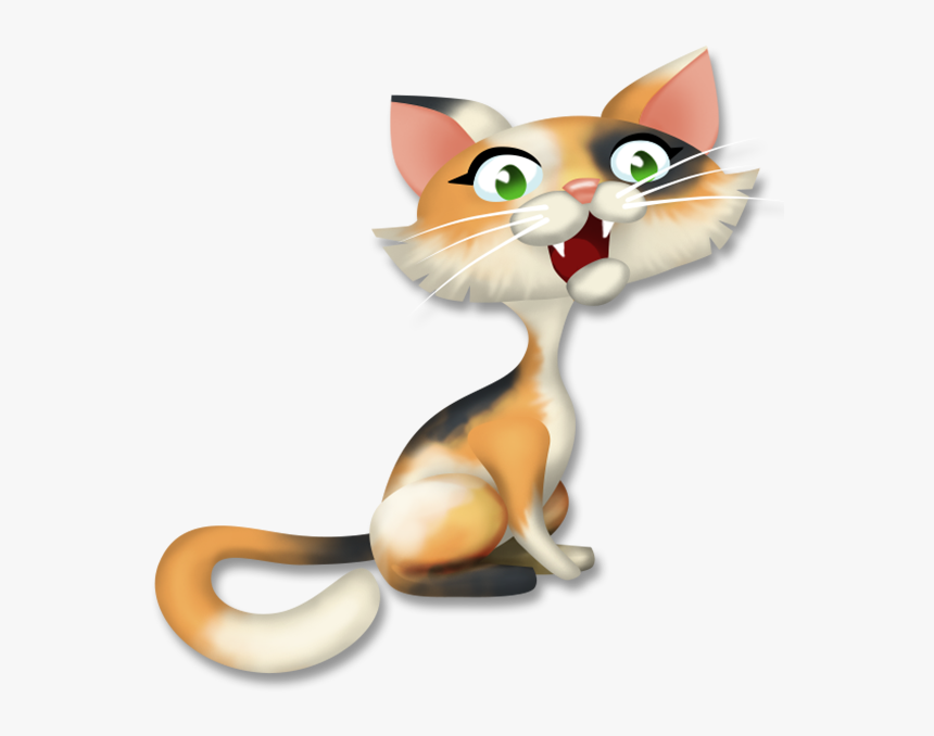 Calico Cat Sitting - Gato Tricolor Png, Transparent Png, Free Download