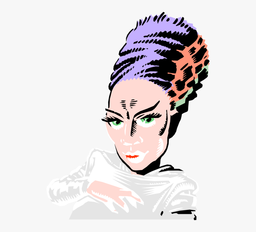 Vector Illustration Of Bride Of Frankenstein Plotting - Clip Art, HD Png Download, Free Download