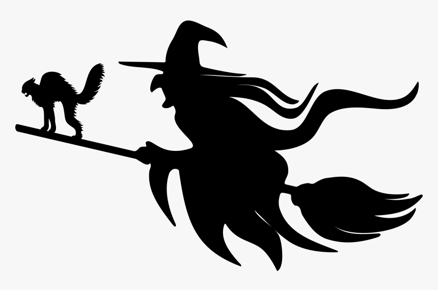 Free Download Vector Clipart - Witch On A Broomstick Clipart, HD Png Download, Free Download