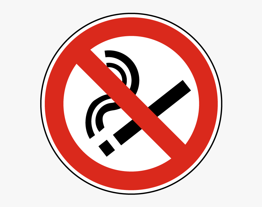 No Smoking Symbol Label - Symbol No Smoking Sign, HD Png Download, Free Download