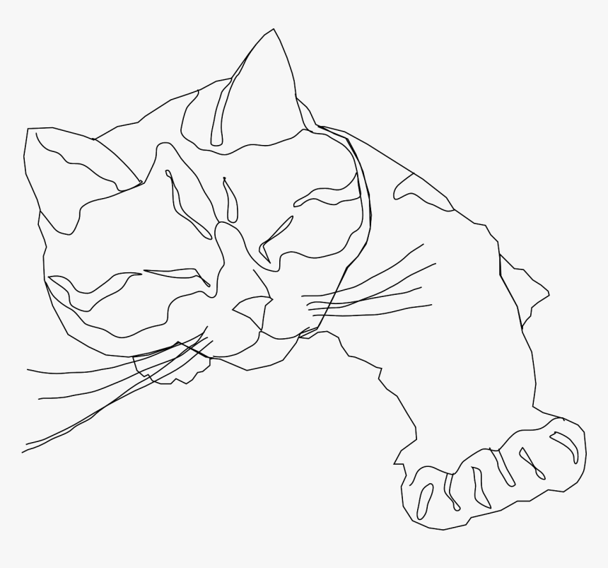 Coloring Page Calico Cat, HD Png Download, Free Download