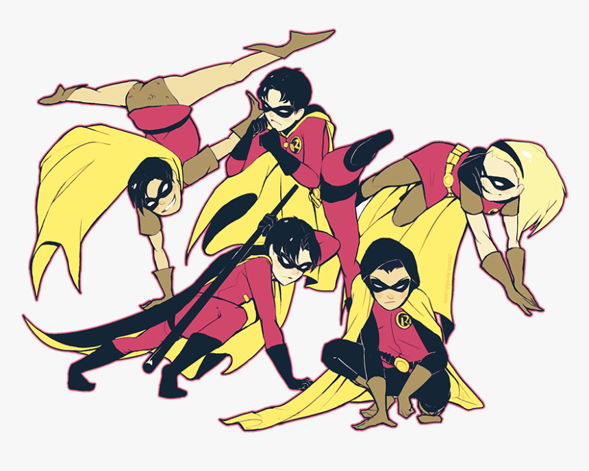 Dick Grayson, Jason Todd, Tim Drake, Stephanie Brown, - Jason Todd Damien Wayne, HD Png Download, Free Download