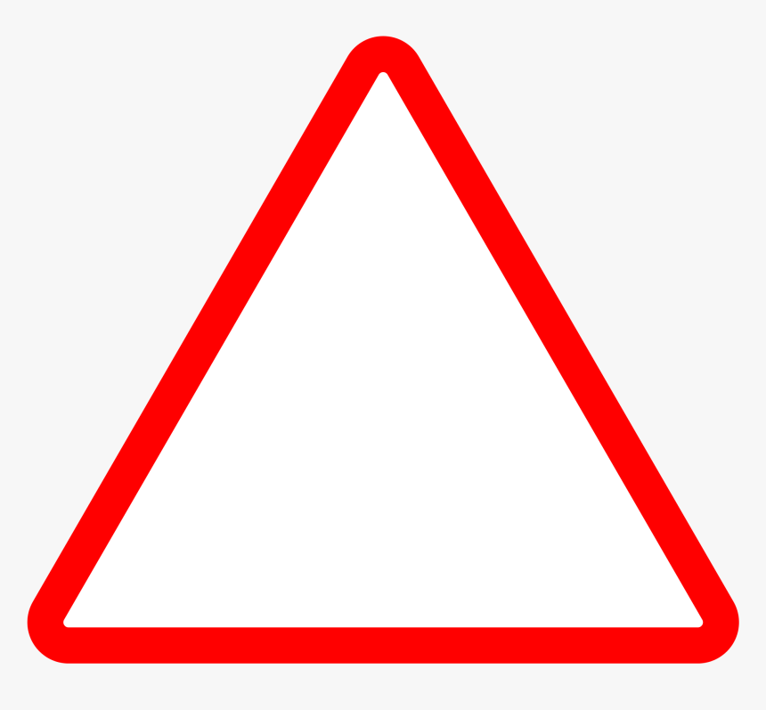 Rounded Triangle Png - Red Triangle Outline Png, Transparent Png, Free Download