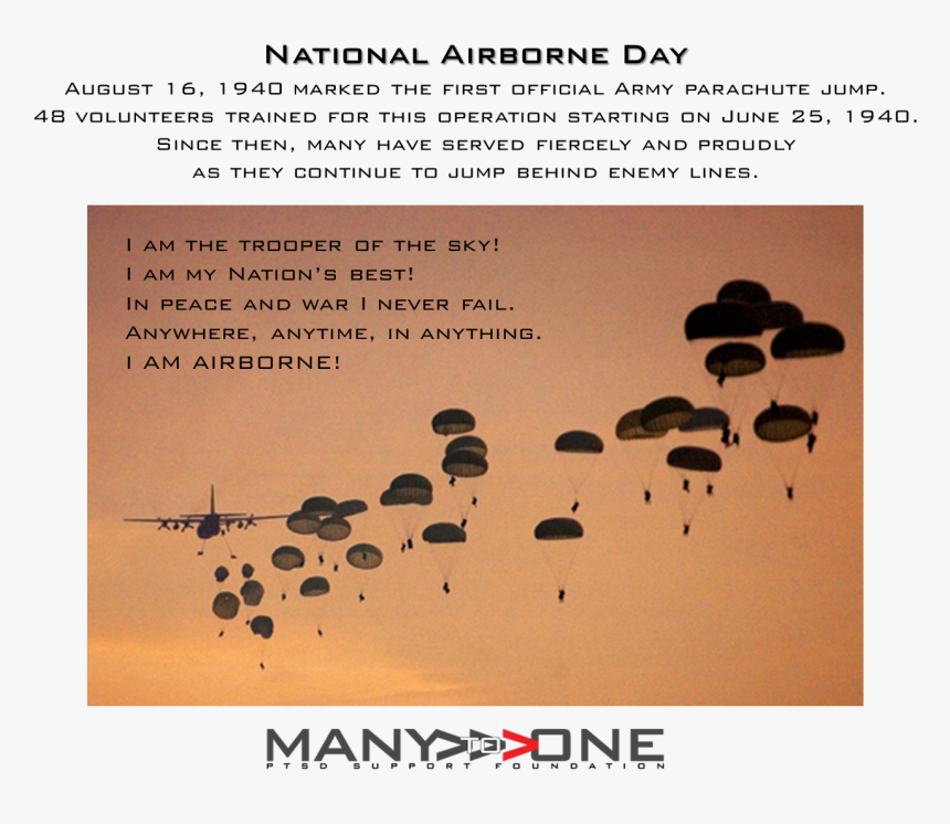 National Airborne Day - Paratroopers Jumping From C 130, HD Png Download, Free Download