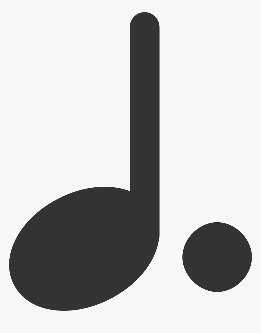 Dotted Note Half Note Quarter Note Musical Note Clip - Dotted Quarter Note Vector, HD Png Download, Free Download