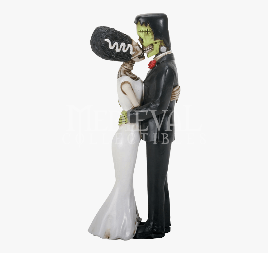 Frankenstein Kissing Bride - Frankenstein And Bride Statue, HD Png Download, Free Download