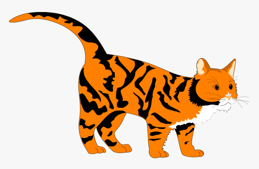 Orange And Black Cat Clipart, HD Png Download, Free Download