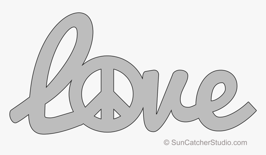 Transparent Peace Word Png - Stencil Peace Love Free, Png Download, Free Download