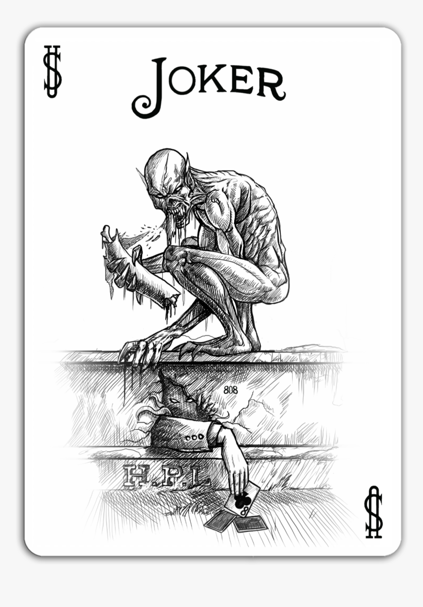 #mq #card #cards #demon #joker - Joker Card Drawing, HD Png Download, Free Download
