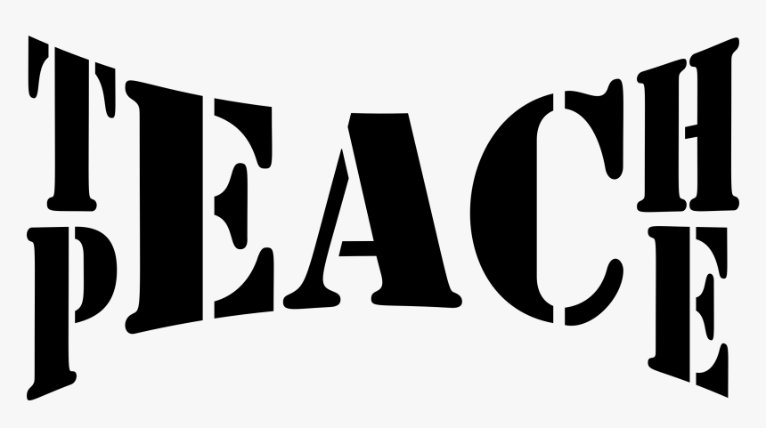 Peace Clipart Word Wisdom - Teach Peace Free Svg, HD Png Download, Free Download