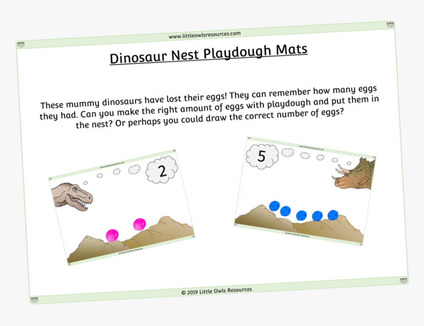 Dino Nest Playdough Mats Cover, HD Png Download, Free Download