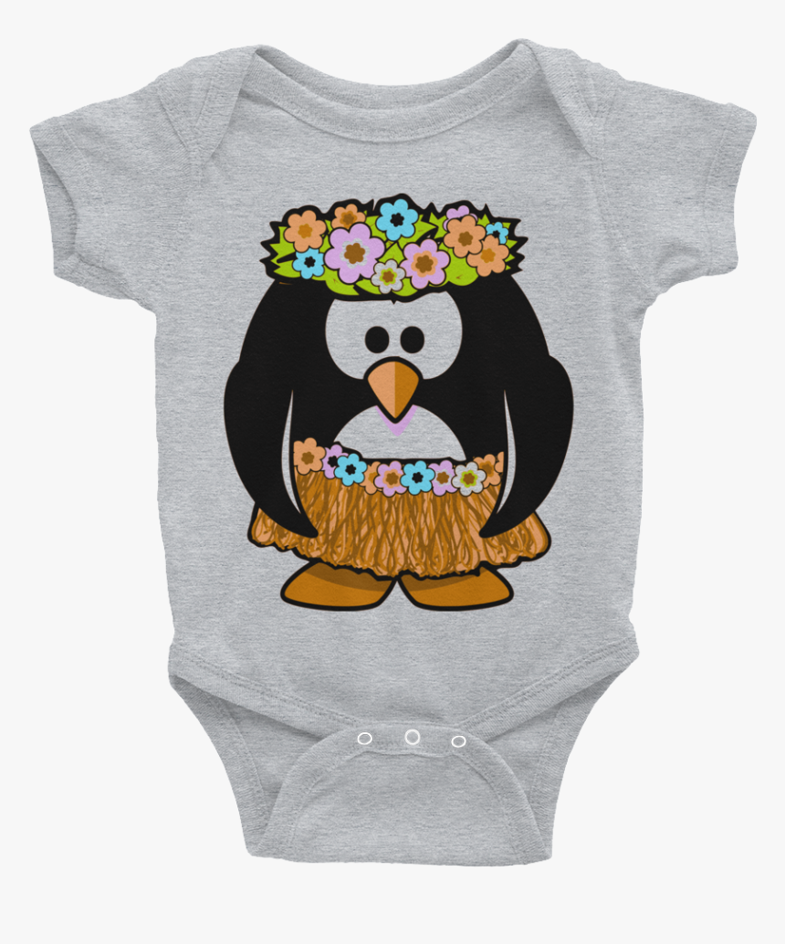 Infant Dancing Hula Penguin Bodysuit Avila Dream - Hawaiian Santa Clip Art, HD Png Download, Free Download