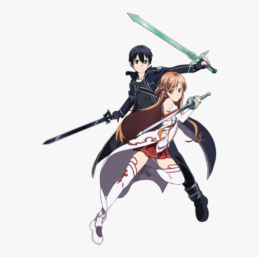 Download Sword Art Png Picture For Designing Purpose - Kirito And Asuna Fighting, Transparent Png, Free Download