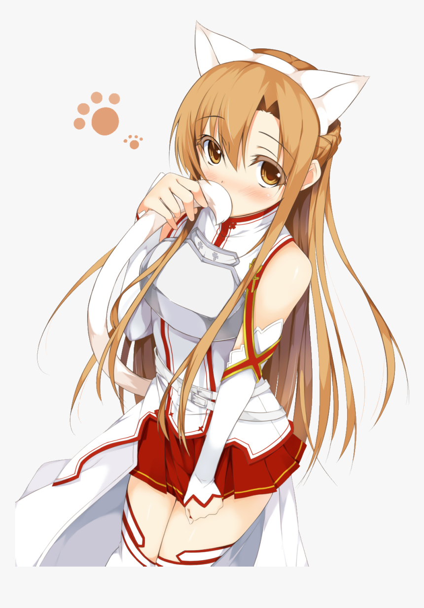 Asuna, Sword Art Online, And Sao Image - Sword Art Online Asuna Neko, HD Png Download, Free Download