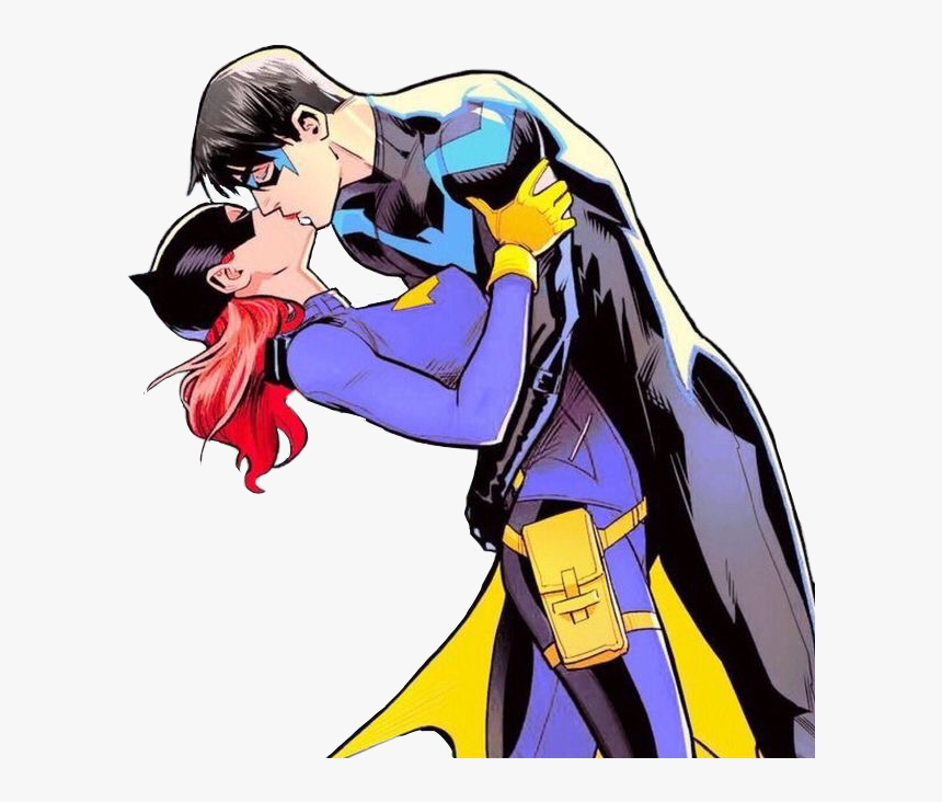 batgirl and nightwing kiss