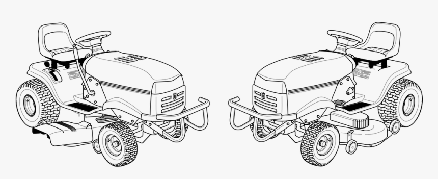 Lawnmower, Lawn, Tractor, Cut, Grass, Landscaping - Riding Lawn Mower Clip Art, HD Png Download, Free Download