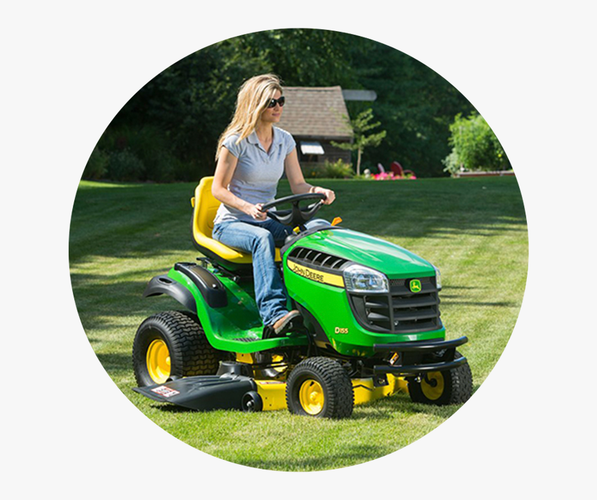 Woman Riding Lawn Mower, HD Png Download, Free Download