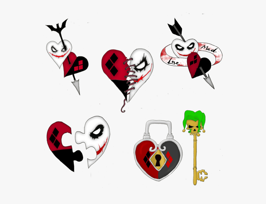 Small Harley Quinn And Joker Tattoos, HD Png Download, Free Download