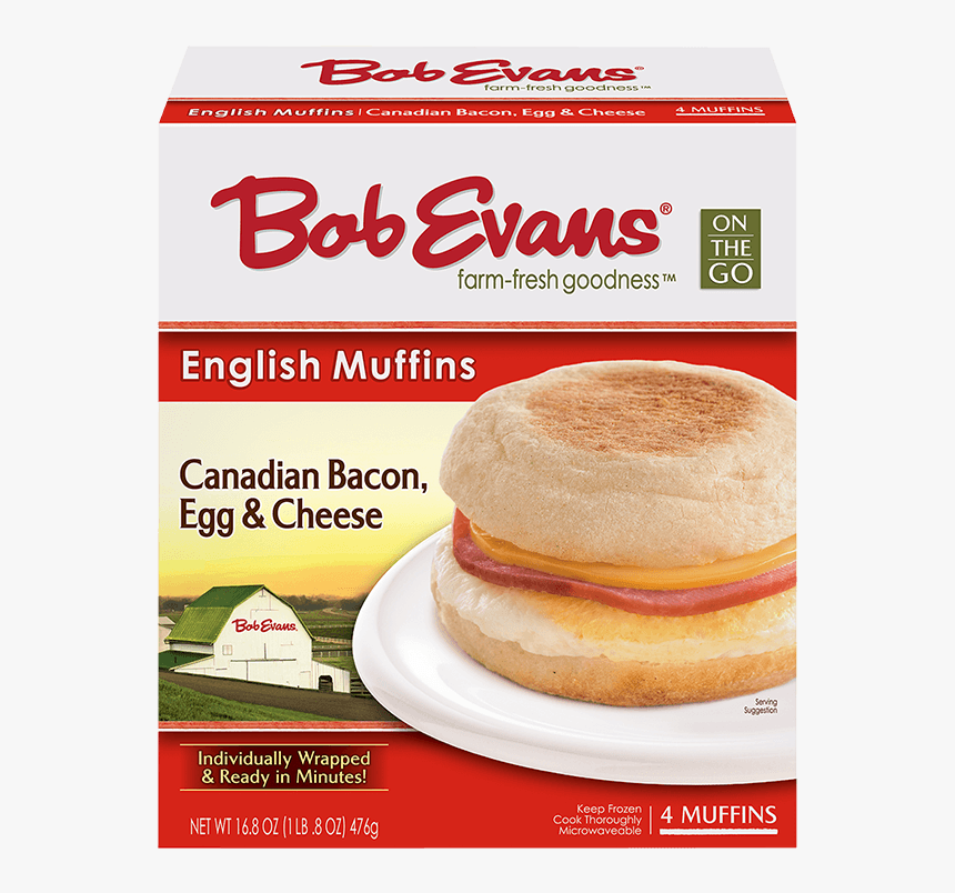 Bob Evans Canadian Bacon Egg Cheese English Muffin - Bob Evans Breakfast Sandwiches, HD Png Download, Free Download