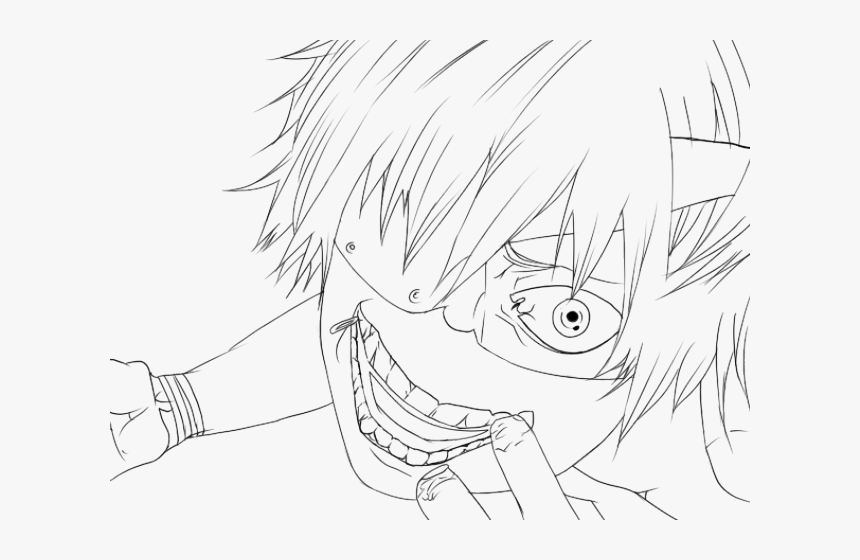 Tokyo Ghoul Clipart Coloring Page - Tokyo Ghoul Coloring Pages, HD Png Download, Free Download