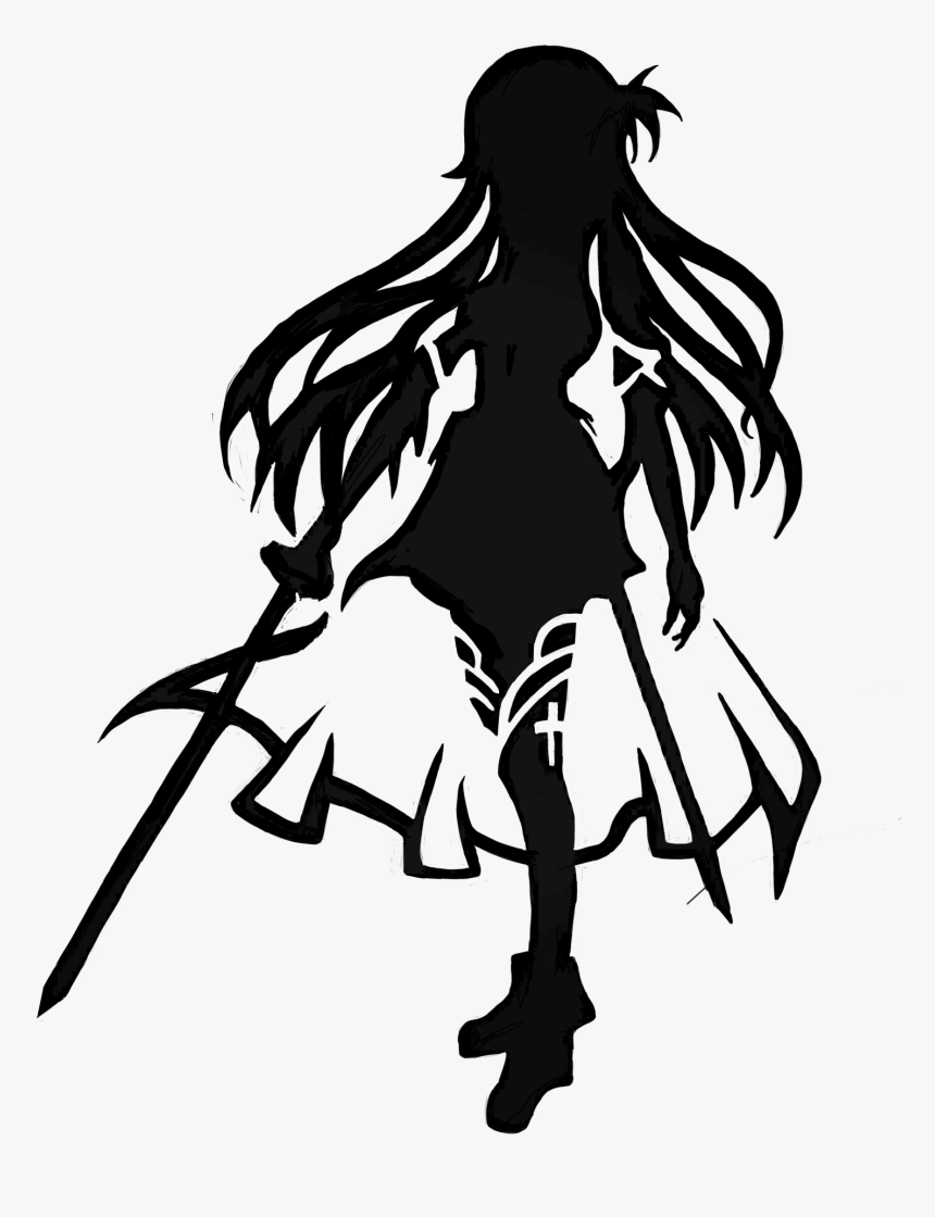 Sword Art Online Black And White, HD Png Download, Free Download