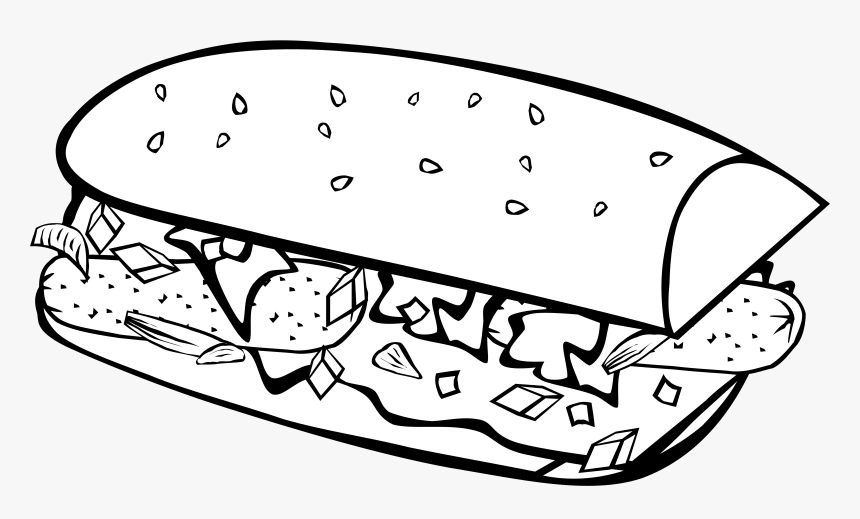 Transparent Breakfast Clip Art - Junk Food Clipart Black And White, HD Png Download, Free Download