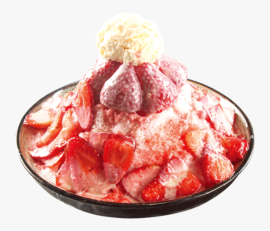 Strawberry Milk Shaved Ice , Png Download - Gelato, Transparent Png, Free Download