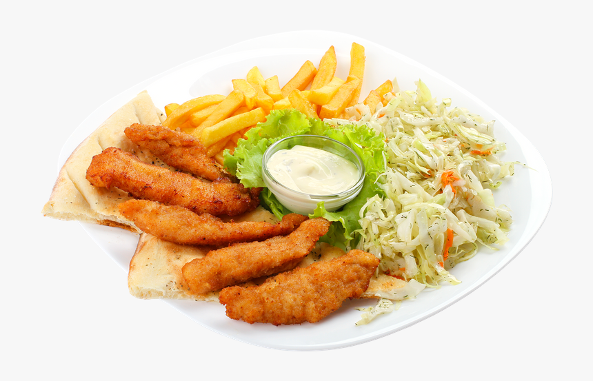 Transparent Chicken Fingers Png - Deep Fried Chicken With French Fries Png, Png Download, Free Download