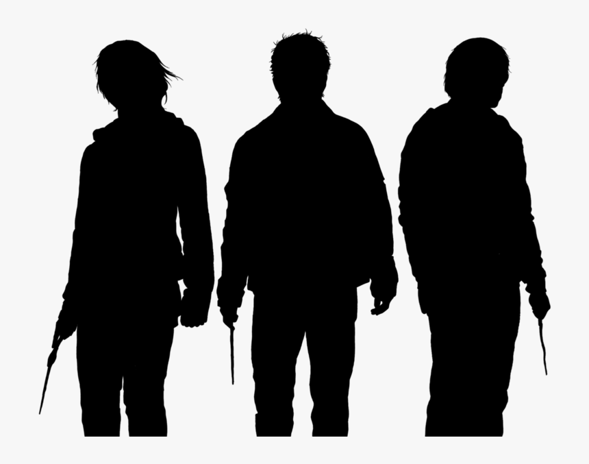 Hermione Granger Ron Weasley Harry Potter And The Deathly - Harry Potter Characters Silhouette, HD Png Download, Free Download