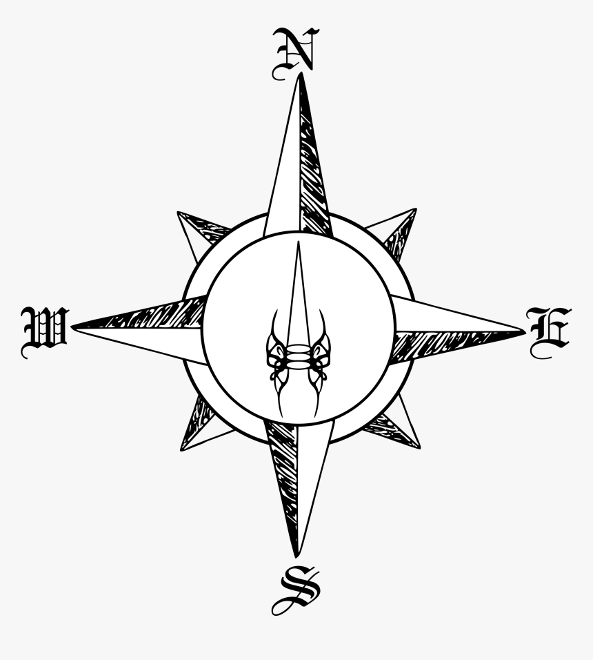 Transparent North Arrow Png - Compass Rose Fantasy, Png Download, Free Download